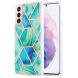 Защитный чехол Deexe Marble Pattern Samsung Galaxy S21 Plus (G996) - Turquoise. Фото 1 из 4