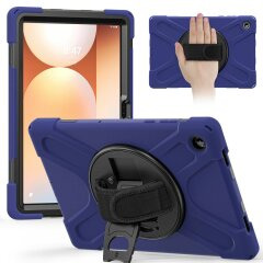 Защитный чехол Deexe Rotation Hybrid для Samsung Galaxy Tab A11 Plus (X230/236) - Navy Blue