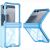 Защитный чехол GKK Airbag Clear Case для Samsung Galaxy Flip 8 - Transparent Blue