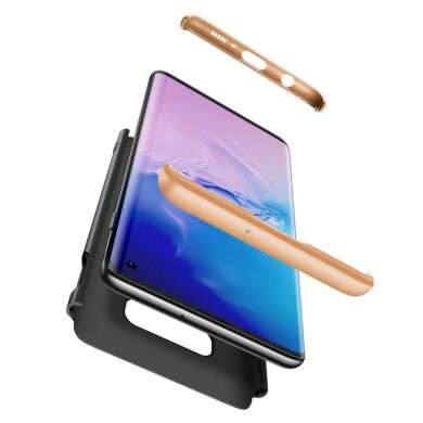 Защитный чехол GKK Double Dip Case для Samsung Galaxy S10e (G970) - Black / Gold