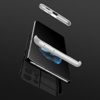Захисний чохол GKK Double Dip Case для Samsung Galaxy S21 Ultra (G998) - Black / Silver