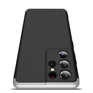 Захисний чохол GKK Double Dip Case для Samsung Galaxy S21 Ultra (G998) - Black / Silver