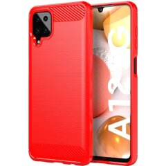 Защитный чехол UniCase Carbon для Samsung Galaxy A12 (A125) / A12 Nacho (A127) - Red