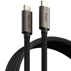 Кабель Ringke RCC-20G10 Type-C to Type-C 240W (5A, 1m) 8809961785061 - Black