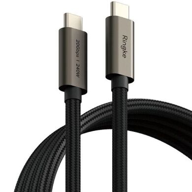 Кабель Ringke RCC-20G10 Type-C to Type-C 240W (5A, 1m) 8809961785061 - Black