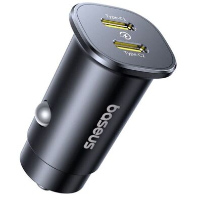 Автомобильное зарядное устройство Baseus GoTrip DP1 (2Type-C) 30W (C00072300123-01) - Black