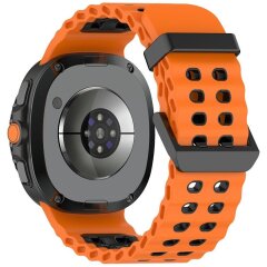 Ремешок Deexe Ocean Strap для Samsung Galaxy Watch 8 (40/44mm) / 8 Classic - Orange / Black