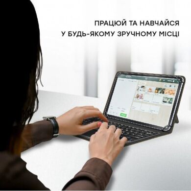 Універсальний чохол-клавіатура з тачпадом AirON Premium Universal для планшетів з діагоналлю 10-11 дюймів - Black