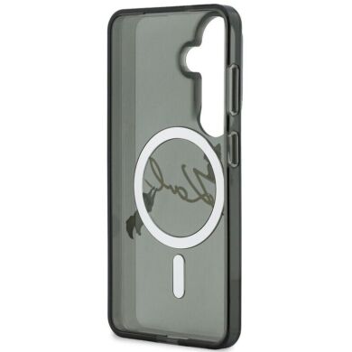 Захисний чохол Karl Lagerfeld IML Choupettes Karl Script Logo MagSafe для Samsung Galaxy S26 (KLHMS26S5HKSCAK) - Black