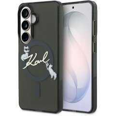 Захисний чохол Karl Lagerfeld IML Choupettes Karl Script Logo MagSafe для Samsung Galaxy S26 (KLHMS26S5HKSCAK) - Black