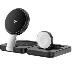 Беспроводное зарядное устройство WIWU Wi-W028 QI2 3 in 1 (15W) - Black