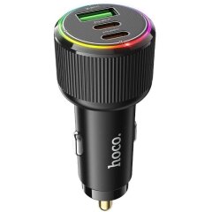 Автомобильное зарядное устройство Hoco NZ17 45W (USB + 2Type-C) - Black