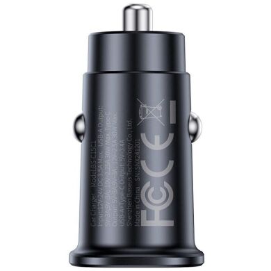 Автомобильное зарядное устройство Baseus GoTrip DP1 (2Type-C) 30W (C00072300123-01) - Black
