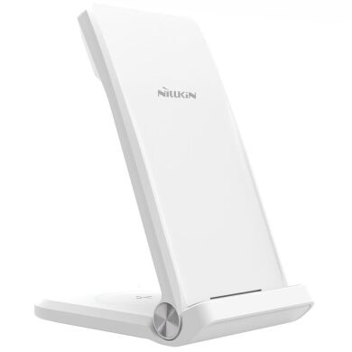 Бездротовий зарядний пристрій NILLKIN PowerTrio 3 in 1 Wireless Charger с адаптером для Samsung Galaxy Watch 3 / 4 / 4 Classic / 5 / 5 Pro / 6 / 6 Classic / Active / Active 2 - White