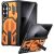Защитный чехол Deexe Tank Stand для Samsung Galaxy Fold 8 Ultra / Fold 7 - Orange