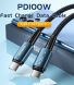 Кабель ESSAGER Sunset Type-C to Type-C (100W, 2m) EXCTT1-CGA01 - Black