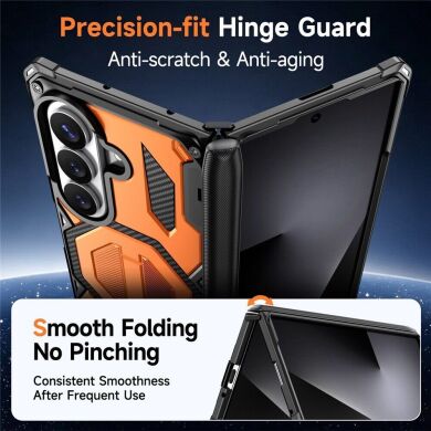 Защитный чехол Deexe Tank Stand для Samsung Galaxy Fold 8 Ultra / Fold 7 - Orange