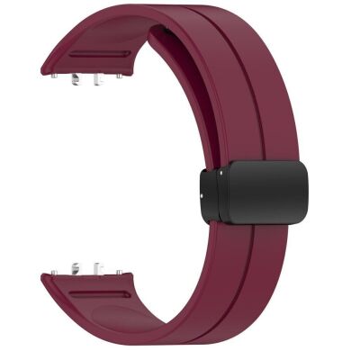 Ремінець Deexe Magnetic Braselet для Samsung Galaxy Fit 3 - Wine Red
