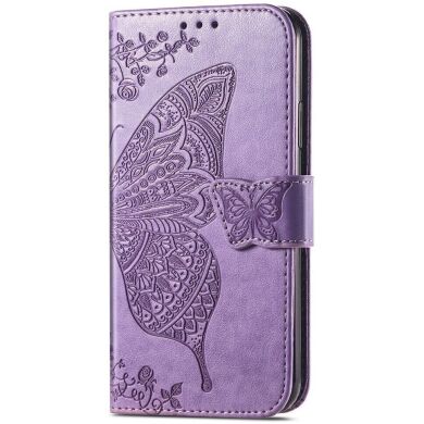 Чехол UniCase Butterfly Pattern для Samsung Galaxy A05 (A055) - Light Purple