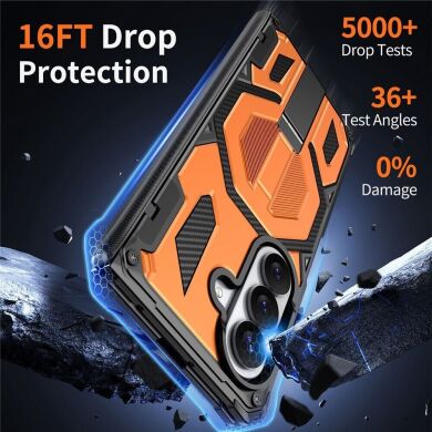 Защитный чехол Deexe Tank Stand для Samsung Galaxy Fold 8 Ultra / Fold 7 - Orange