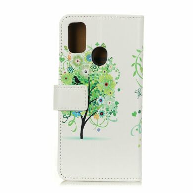 Чехол Deexe Life Style Wallet для Samsung Galaxy M31 (M315) - Green Tree with Birdcage