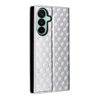 Чехол Deexe Rhombus Book для Samsung Galaxy A27 (A276) - Silver