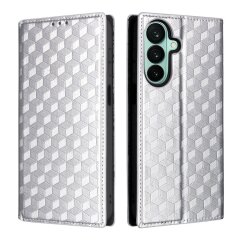 Чехол Deexe Rhombus Book для Samsung Galaxy A27 (A276) - Silver