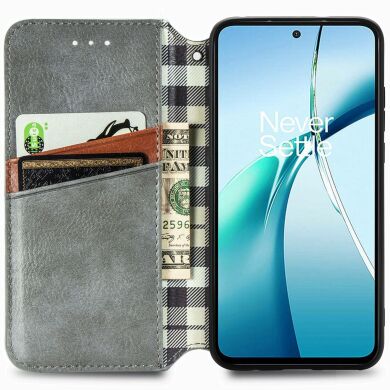 Чехол Deexe Rhombus Wallet для Samsung Galaxy S26 - Grey