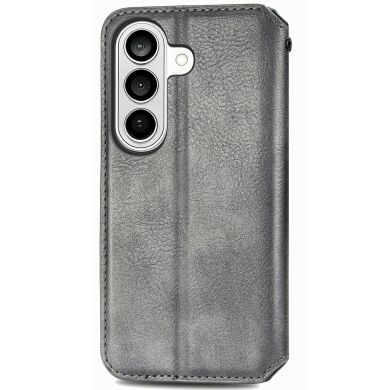 Чехол Deexe Rhombus Wallet для Samsung Galaxy S26 - Grey