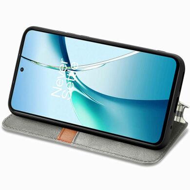 Чехол Deexe Rhombus Wallet для Samsung Galaxy S26 - Grey