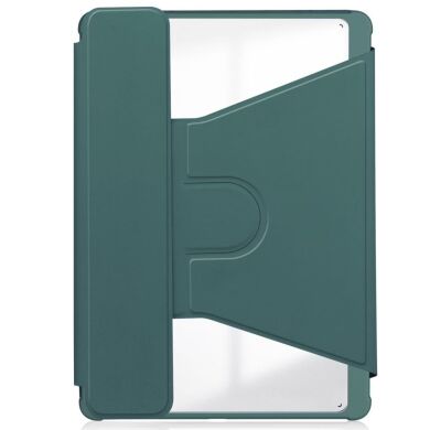 Чехол Deexe Rotary Case для Samsung Galaxy Tab S9 FE (X510/516) / Tab S10 FE (X520/526) - Blackish Green