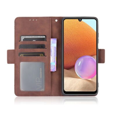 Чехол Deexe Wallet Stand для Samsung Galaxy A32 (А325) - Brown