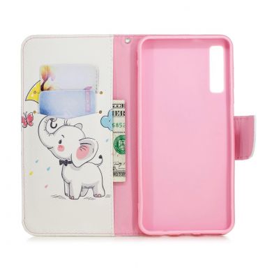 Чехол-книжка Deexe Color Wallet для Samsung Galaxy A7 2018 (A750) - Elephant Holding an Umbrella