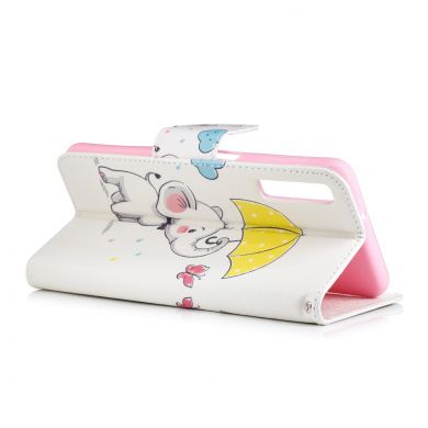 Чехол-книжка Deexe Color Wallet для Samsung Galaxy A7 2018 (A750) - Elephant Holding an Umbrella