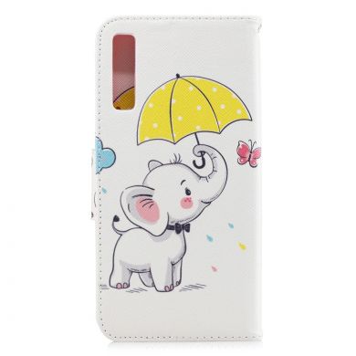 Чехол-книжка Deexe Color Wallet для Samsung Galaxy A7 2018 (A750) - Elephant Holding an Umbrella