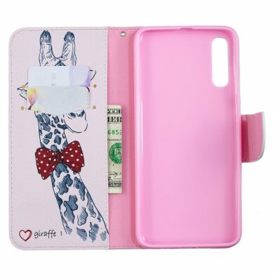Чохол-книжка Deexe Color Wallet для Samsung Galaxy A70 (A705) - Giraffe Wearing Glasses