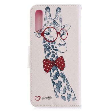 Чохол-книжка Deexe Color Wallet для Samsung Galaxy A70 (A705) - Giraffe Wearing Glasses