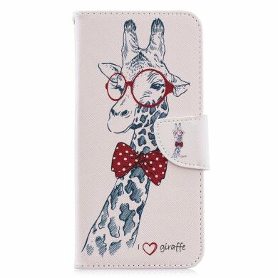 Чохол-книжка Deexe Color Wallet для Samsung Galaxy A70 (A705) - Giraffe Wearing Glasses