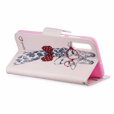 Чохол-книжка Deexe Color Wallet для Samsung Galaxy A70 (A705) - Giraffe Wearing Glasses