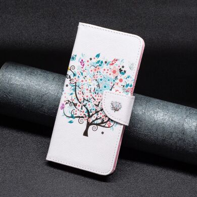 Чехол-книжка Deexe Color Wallet для Samsung Galaxy S24 (S921) / Galaxy S25 (S931) - Flower Tree