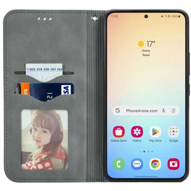 Чохол-книжка Deexe Wallet Case для Samsung Galaxy S25 (S931) - Grey