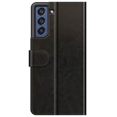 Чехол-книжка Deexe Wallet Style для Samsung Galaxy S21 FE (G990) - Black