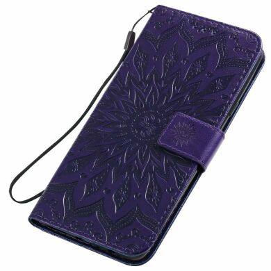 Чехол-книжка UniCase SunFlower Pattern для Samsung Galaxy A20s (A207) - Purple