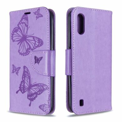 Чохол UniCase Butterfly Pattern для Samsung Galaxy A01 (A015) - Purple