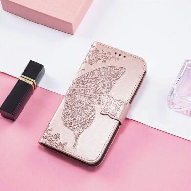 Чехол UniCase Butterfly Pattern для Samsung Galaxy S24 FE (S721) - Rose Gold