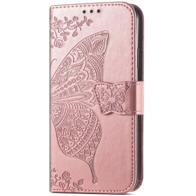 Чехол UniCase Butterfly Pattern для Samsung Galaxy S24 FE (S721) - Rose Gold