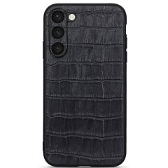 Кожаный чехол UniCase Croco Skin для Samsung Galaxy S23 Plus - Black