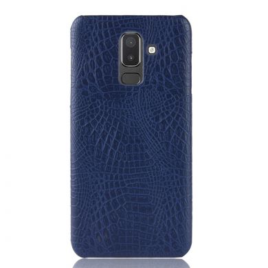 Пластиковий чохол Deexe Croco Style для Samsung Galaxy J8 2018 (J810) - Blue