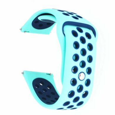 Ремінець Deexe Dot Color для Samsung Watch Active / Active 2 40mm / Active 2 44mm - Baby Blue / Dark Blue