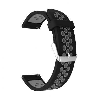 Ремешок Deexe Dual Color для Samsung Galaxy Watch 46mm / Watch 3 45mm / Gear S3 - Black / Grey